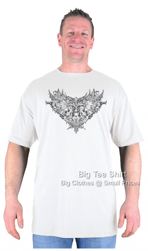 White Big Tee Shirt Seek Destroy T-Shirt