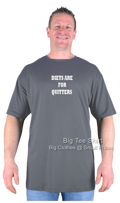 Slate Grey Big Tee Shirt Diets for Quitters T-Shirt
