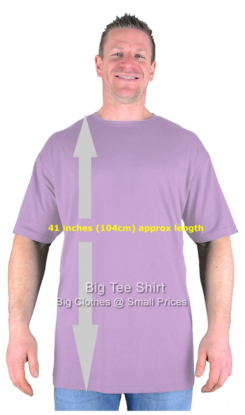 Lilac Extra Tall T Shirt/Nightshirt L XL 2XL 3XL 4XL 5XL 6XL 7XL 8XL
