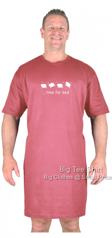 Berry Red Big Tee Shirt Sheepy Nightshirt