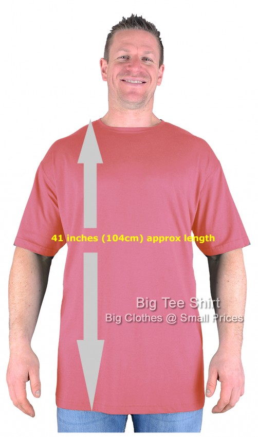 Berry Red Big Tee Shirt Paddy Long Tall TShirt Nightshirt 