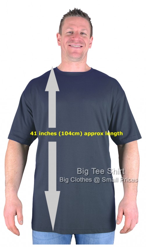 Charcoal Big Tee Shirt Paddy Long Tall TShirt Nightshirt 