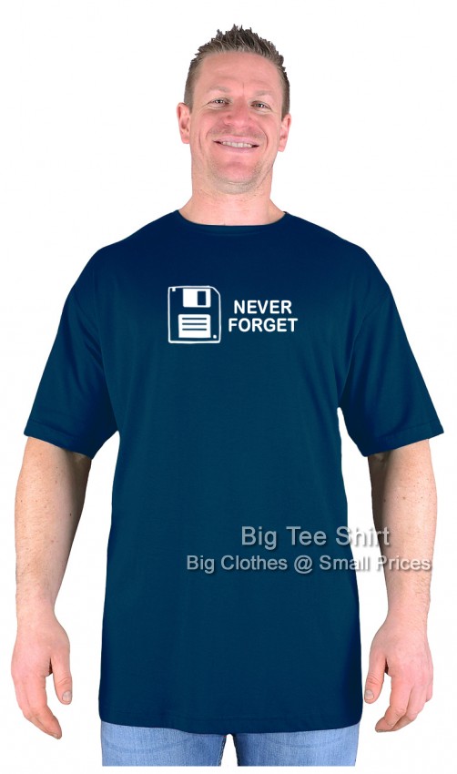 Navy Blue Big Tee Shirt Floppy Disk T-Shirt