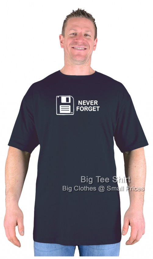 Black Big Tee Shirt Floppy Disk T-Shirt