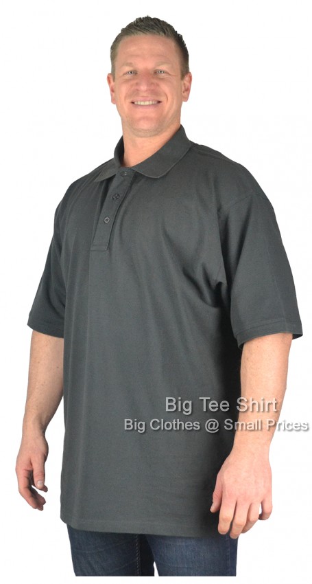 Dark Grey BTS Duran Cotton Polo Shirt 