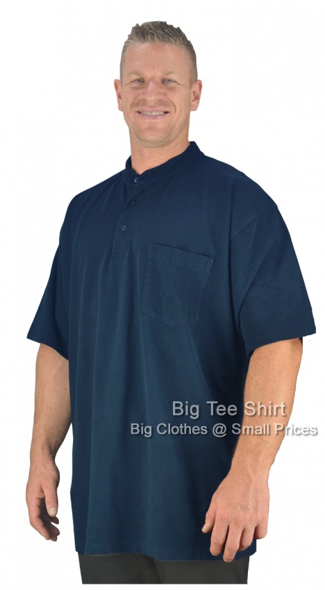 Navy Blue Big Tee Shirt Bjorn Grandad Top