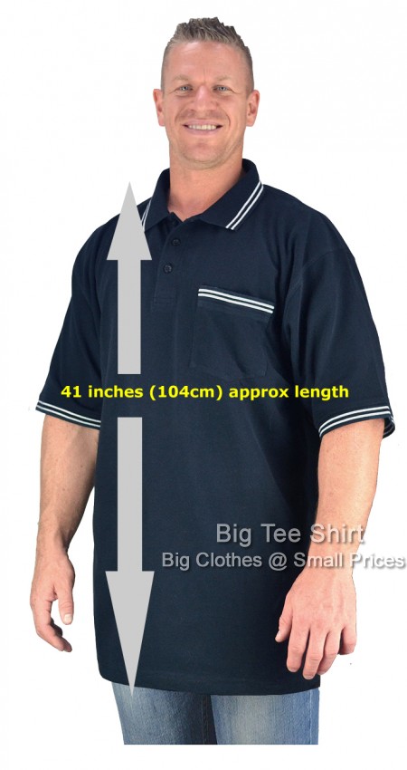 Navy Blue Big Tee Shirt Peters Extra Tall Long Polo Shirt