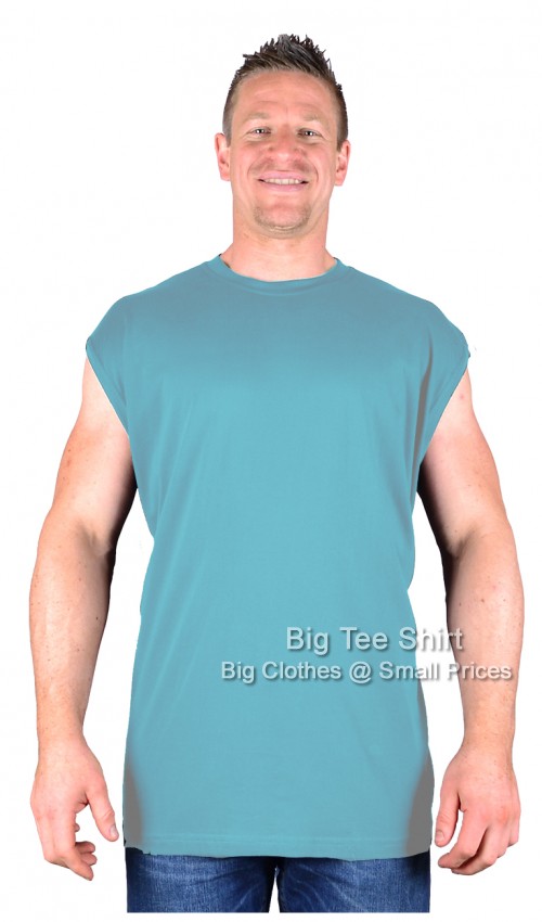 Soft Blue Metaphor Selston Sleeveless T-Shirts 