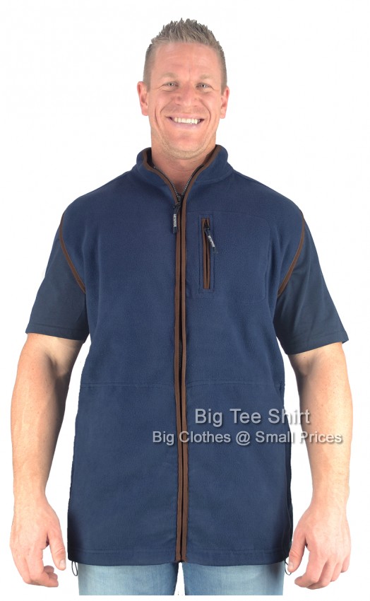 Navy Blue Metaphor Gedney Polar Fleece Gilet - EOL