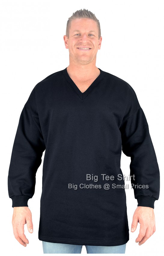 Black Big Tee Shirt Dale V-Neck Sweatshirt