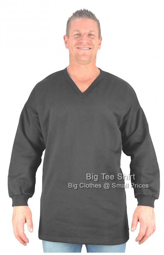 Raven Grey Big Tee Shirt Dale V-Neck Sweatshirt 
