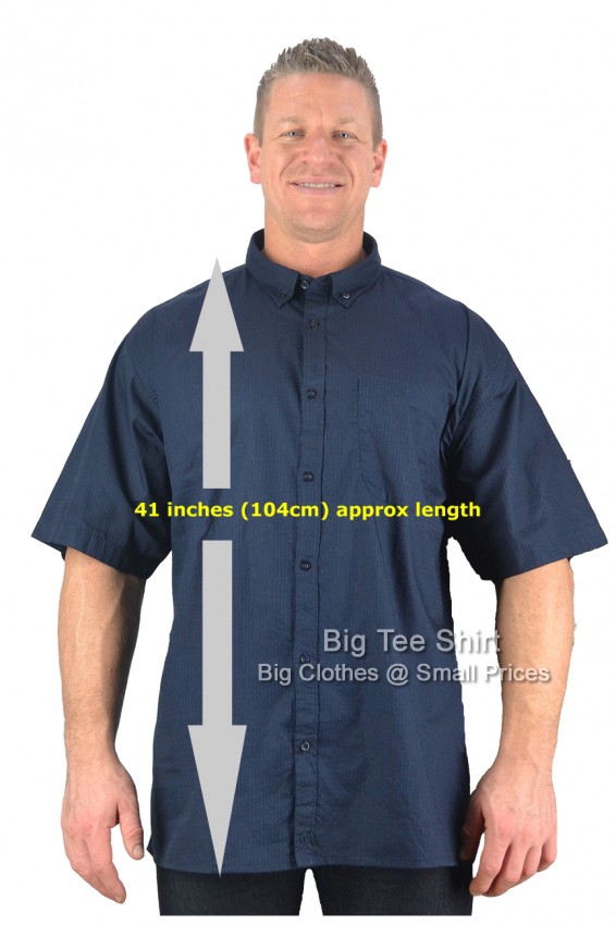 Navy Blue Big Tee Shirt Leach Extra Tall Long Short Sleeve Shirt