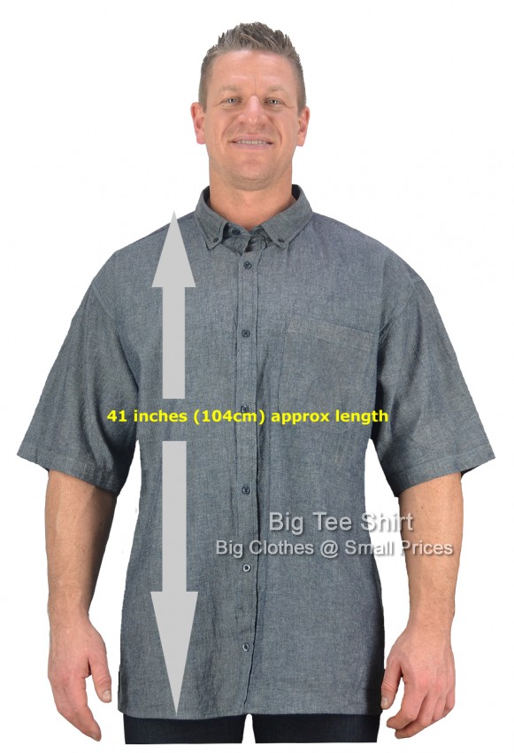 Grey Big Tee Shirt Archer Extra Long Tall Short Sleeve Shirt