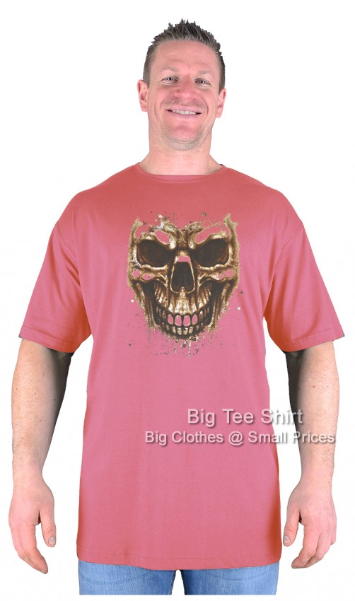 Berry Red Big Tee Shirt Dirty Skull T-Shirt