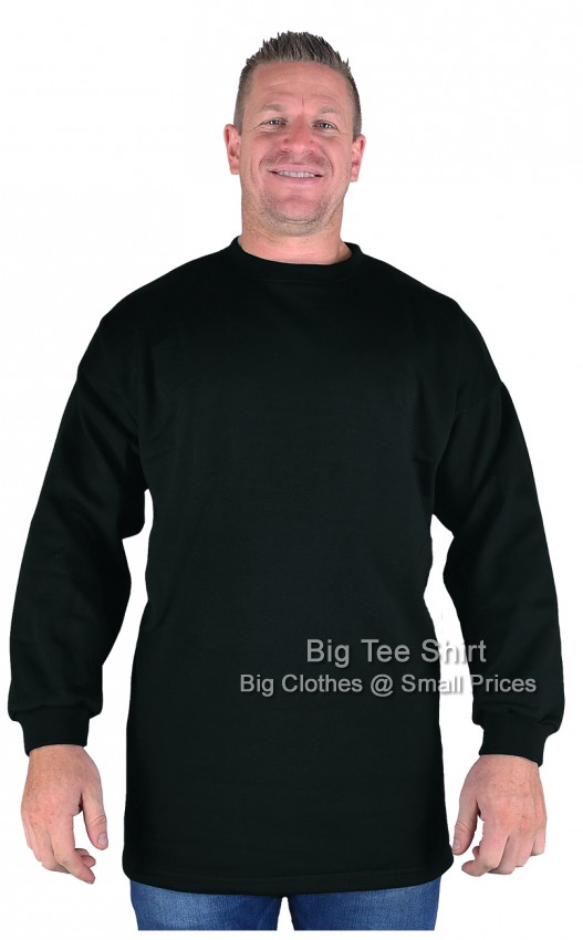 Black Big Tee Shirt Crew Neck Sweatshirt 9XL 10XL 11XL 12XL 13XL