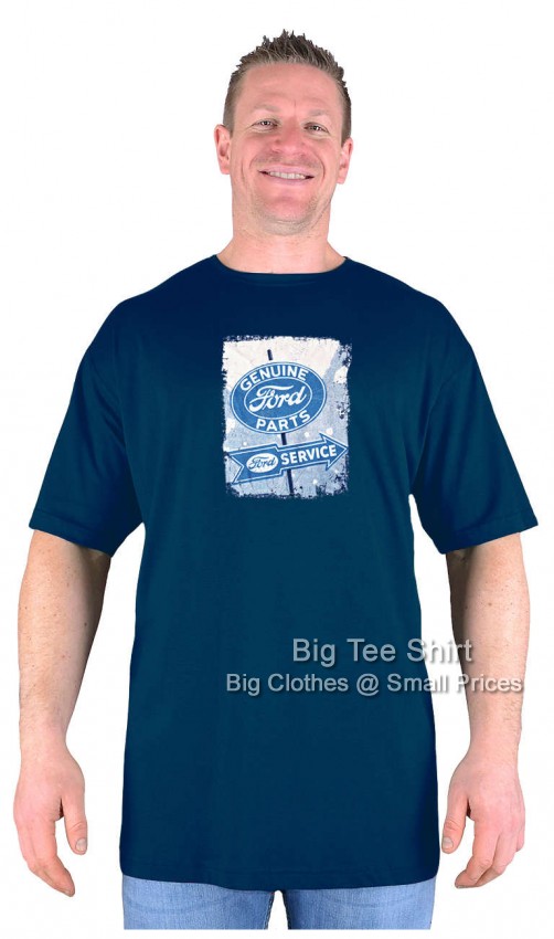Navy Blue Big Tee Shirt Ford Service T-Shirt