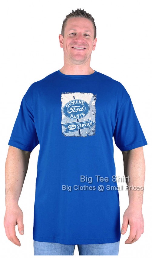 Royal Blue Big Tee Shirt Ford Service T-Shirt
