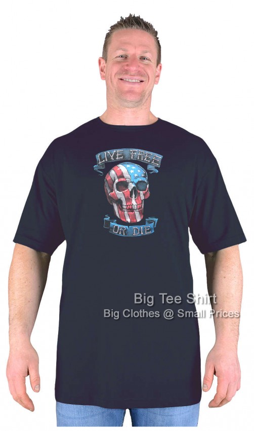 Black Big Tee Shirt Stateside Skull T-Shirt
