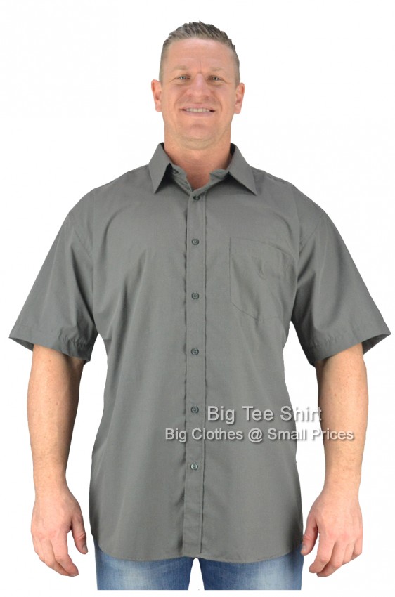 Charcoal Metaphor Carter Plain Short Sleeve Shirt