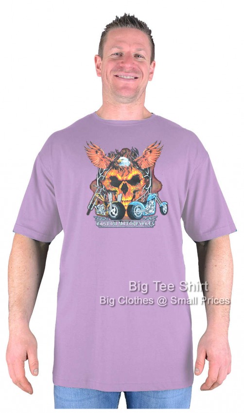 Lilac Big Tee Shirt Custom Choppers T-Shirt