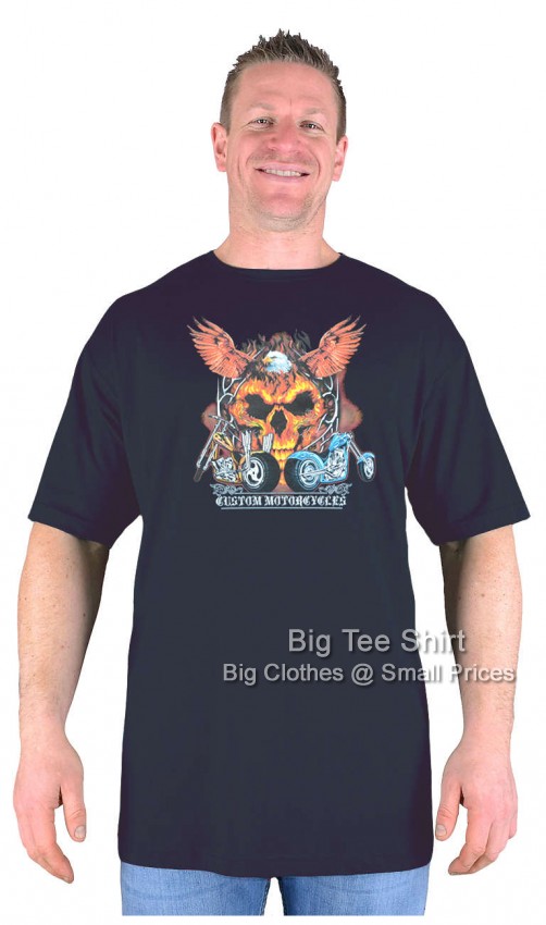Black Big Tee Shirt Custom Choppers T-Shirt