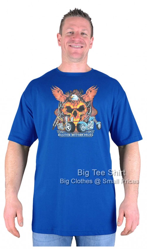 Royal Blue Big Tee Shirt Custom Choppers T-Shirt