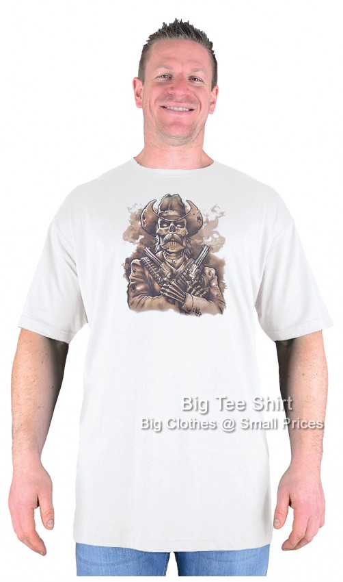 White Big Tee Shirt Smokin Guns T-Shirt