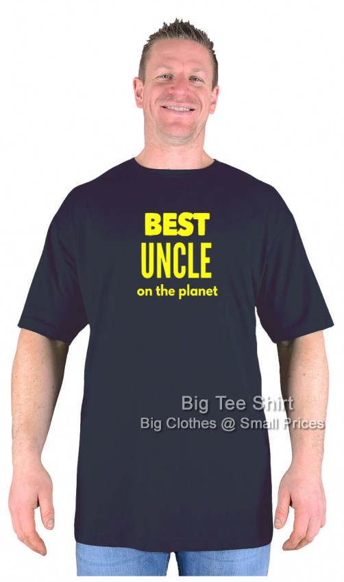 Black  Big Tee Shirt Best Uncle T-Shirt