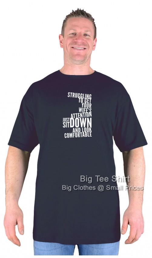 Black Big Tee Shirt Attention Seeker T-Shirt