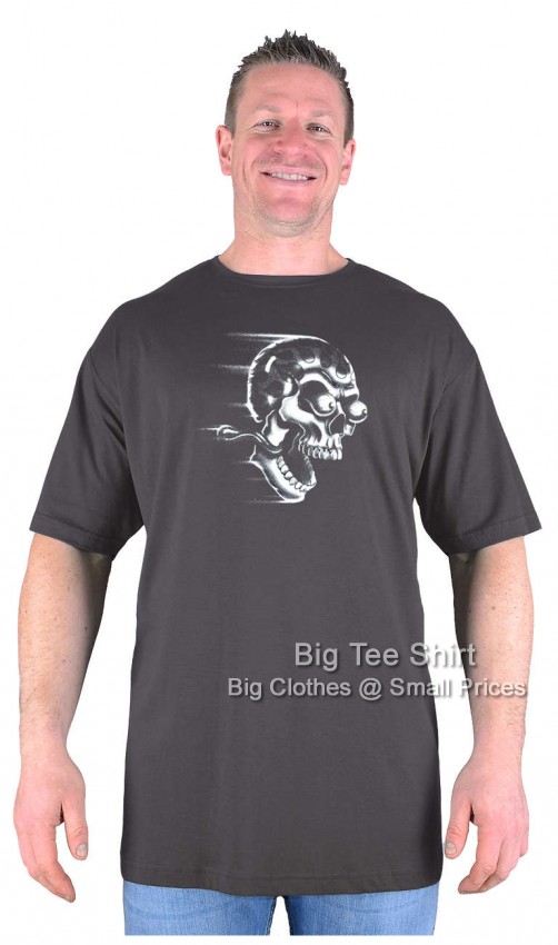 Charcoal Big Tee Shirt Speedy Skull T-Shirt