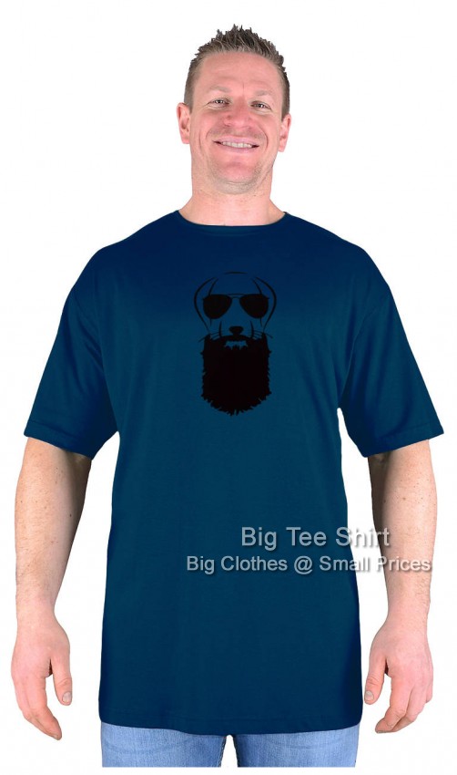 Navy Blue Big Tee Shirt Hipster Mutt T-Shirt