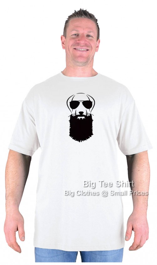 White Big Tee Shirt Hipster Mutt T-Shirt