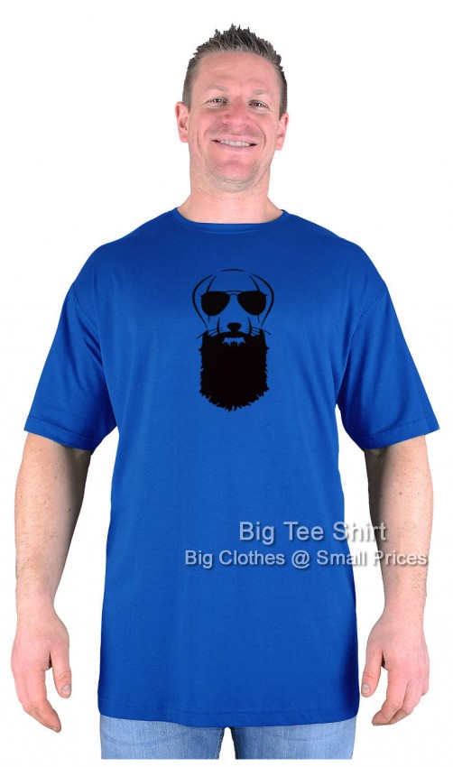 Royal Blue Big Tee Shirt Hipster Mutt T-Shirt