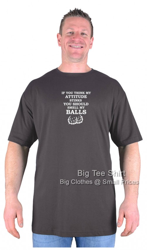 Charcoal Big Tee Shirt Bad Attitude T-Shirt