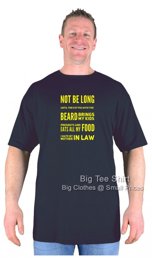 Black Big Tee Shirt Christmas Food Gouger T-Shirt 