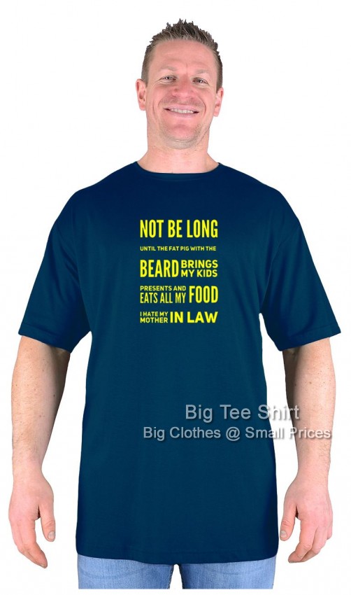 Navy Blue Big Tee Shirt Christmas Food Gouger T-Shirt