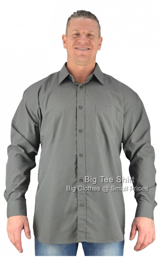 Grey Metaphor Reagan Plain Long Sleeve Shirt