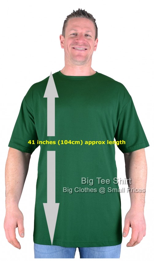 Leaf Green Big Tee Shirt Paddy Long Tall TShirt Nightshirt 