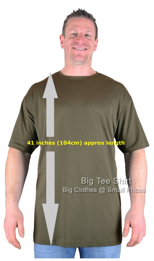 Khaki Big Tee Shirt Paddy Long Tall TShirt Nightshirt 