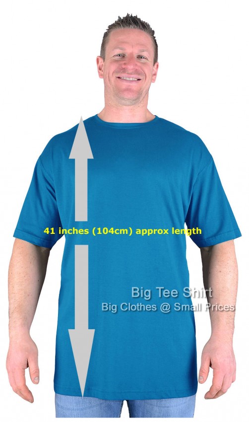 Blue Big Tee Shirt Paddy Long Tall TShirt Nightshirt 
