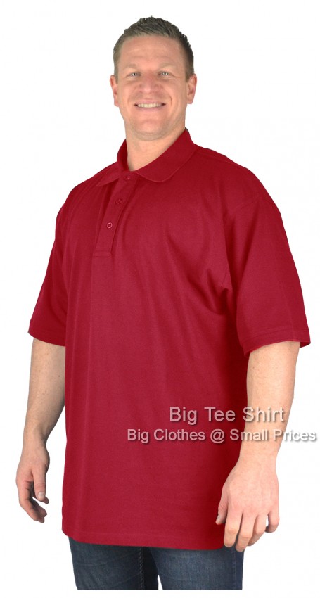 Ox Blood Big Tee Shirt Duran Plain Cotton Polo Shirt