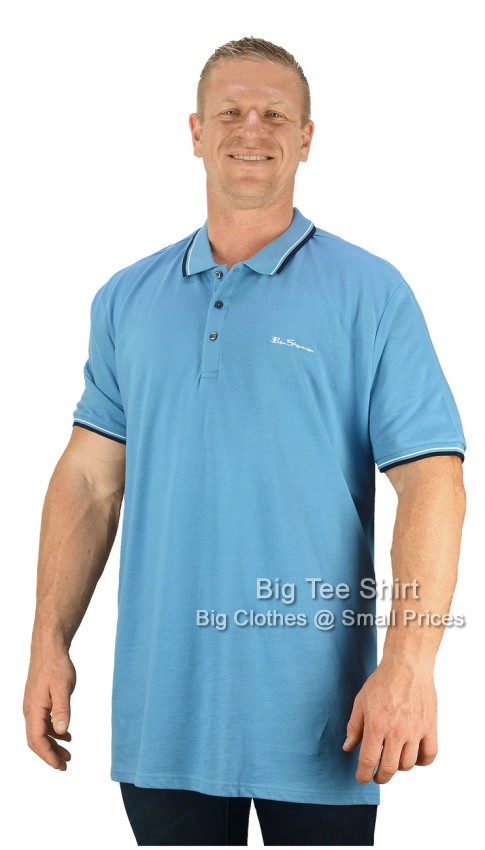 Riveria Blue Ben Sherman Signature Polo Shirt