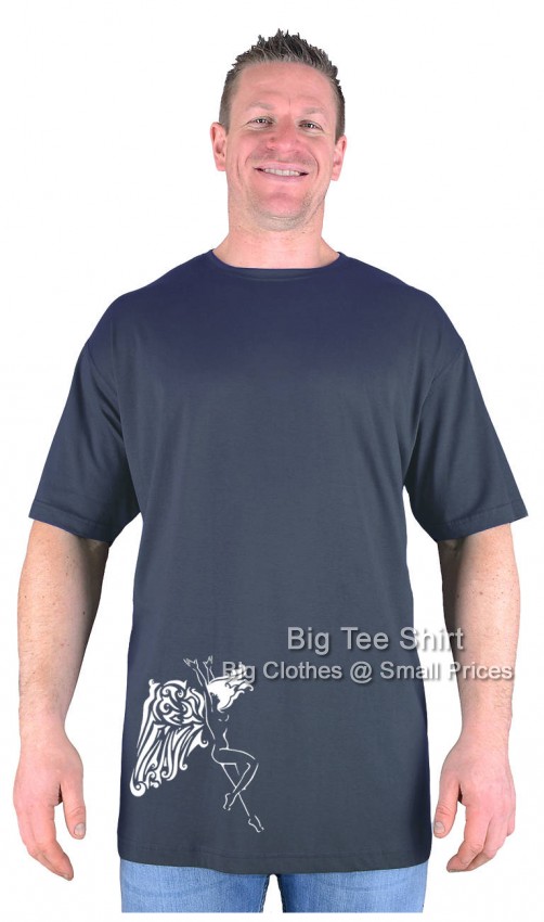 Charcoal Grey Big Tee Shirt Angel T-Shirt