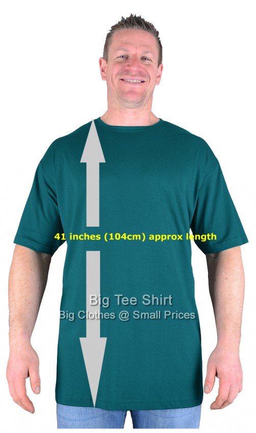 Emerald Green Big Tee Shirt Long Tall T Shirt/Nightshirt