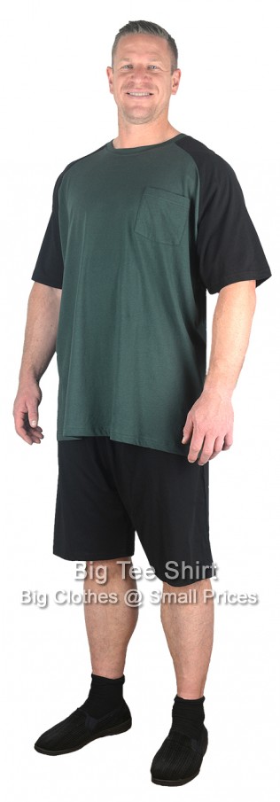 Moss Green Black Kings Club Frank Short Pyjamas Set