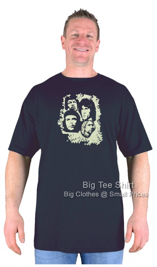 Black Big Tee Shirt Cultural Icons EXTRA LONG TALL  T-Shirt