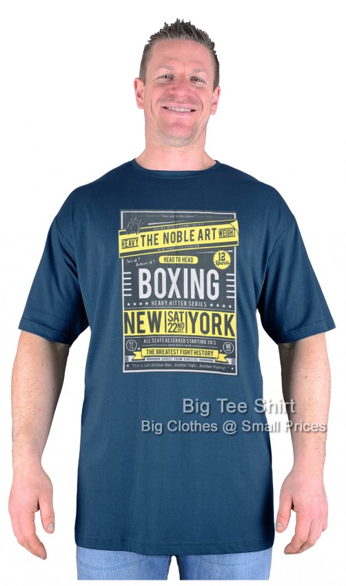 Denim Blue Espionage Boxing Poster T-Shirt