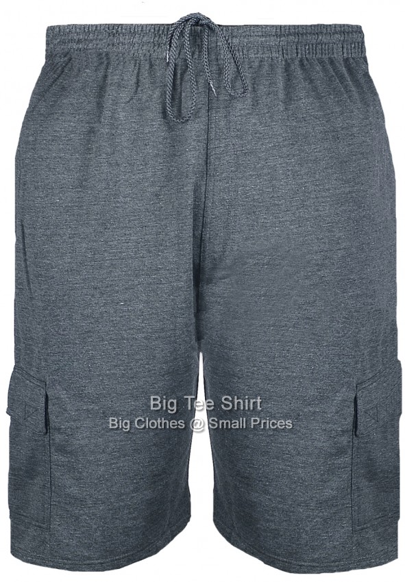 Charcoal Grey Kam Hoss Cargo Style Shorts 