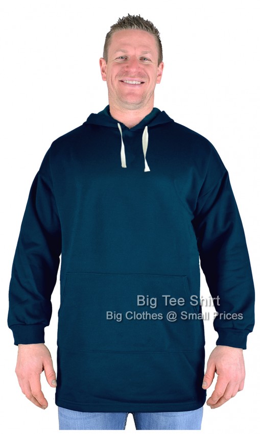 Navy Blue Big Tee Shirt Pullover Hoodie