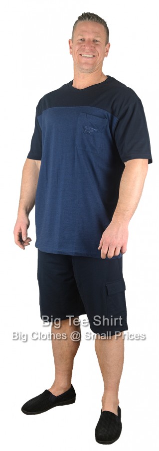Navy Blue Forge Burns Shorty Pyjama Set